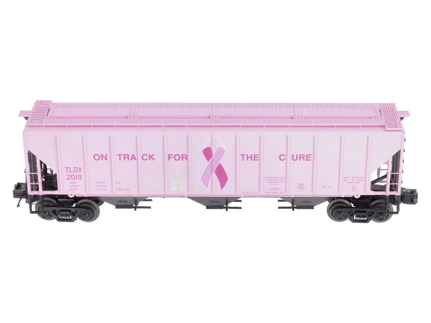 MTH 20-97377 O TLDX 'On Track for A Cure' PS-2CD High-Sided Hopper #2019