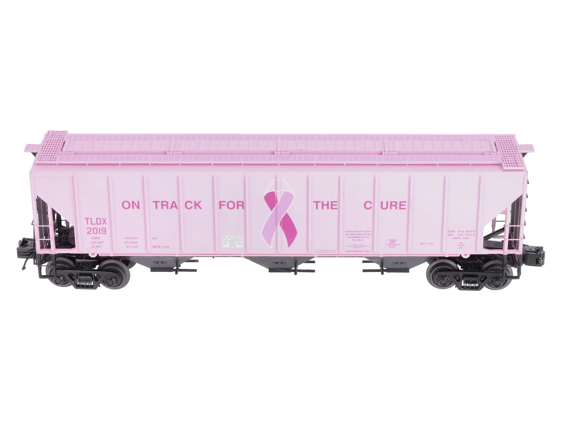 MTH 20-97377 O TLDX 'On Track for A Cure' PS-2CD High-Sided Hopper #2019