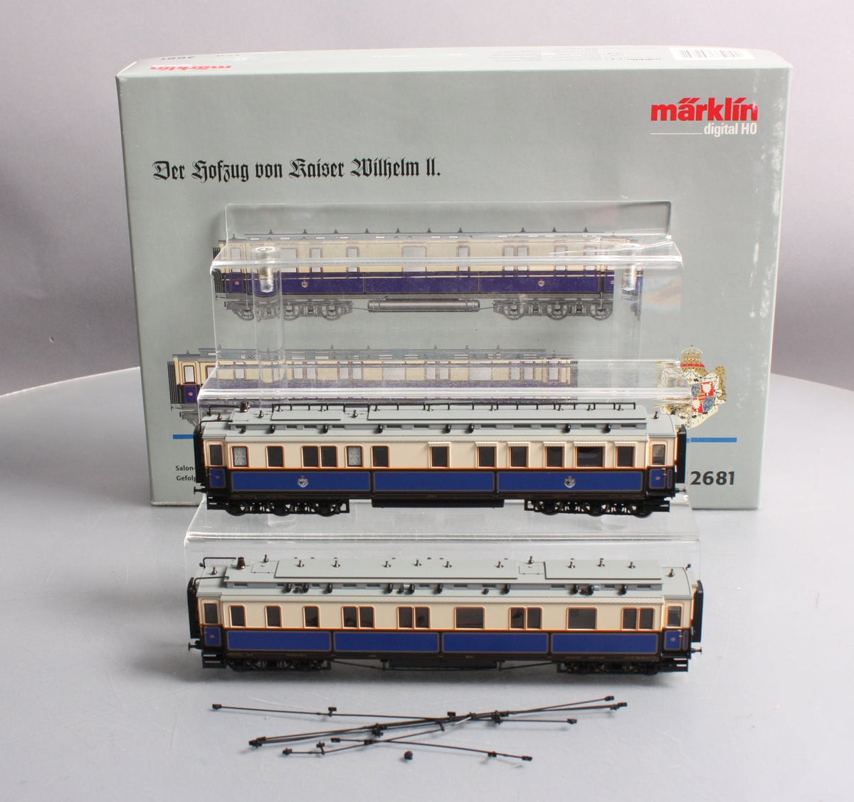 Marklin 2681 HO Scale Kaiser Wilhelm II Imperial Court 2-Car Set LN/Box