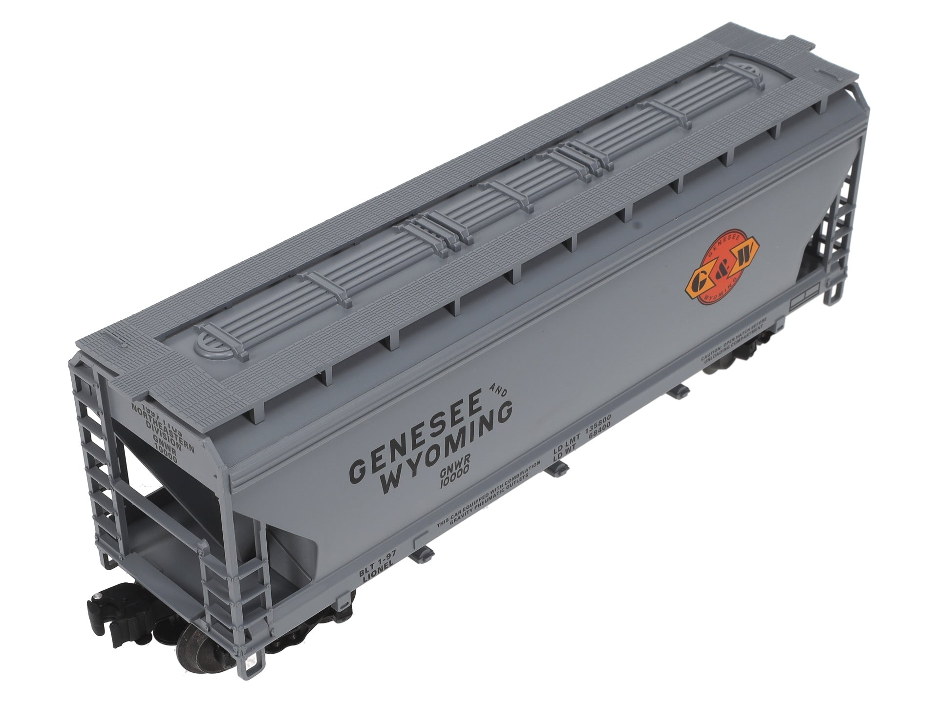 Lionel 6-52113 O Genesee & Wyoming TTOS 3 Bay ACF Hopper #10000 NIB