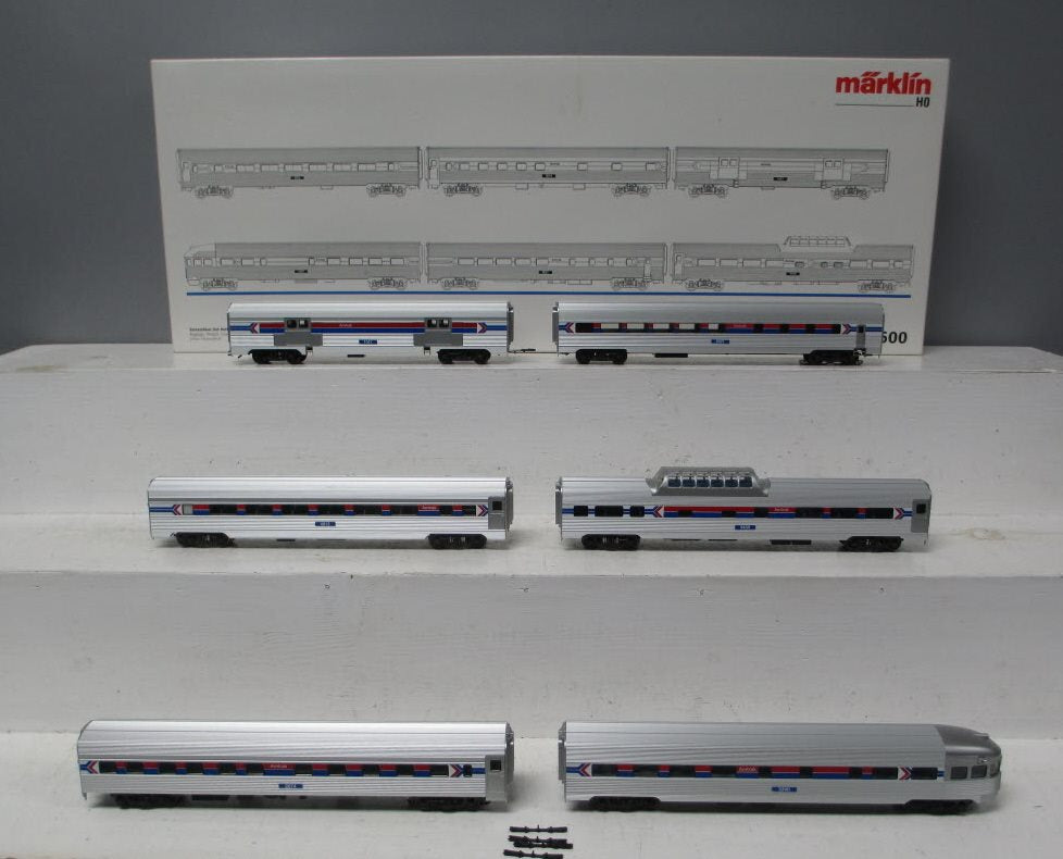 Marklin 43600 HO Scale Amtrak Streamliner Passenger Set (Set of 6) LN/Box