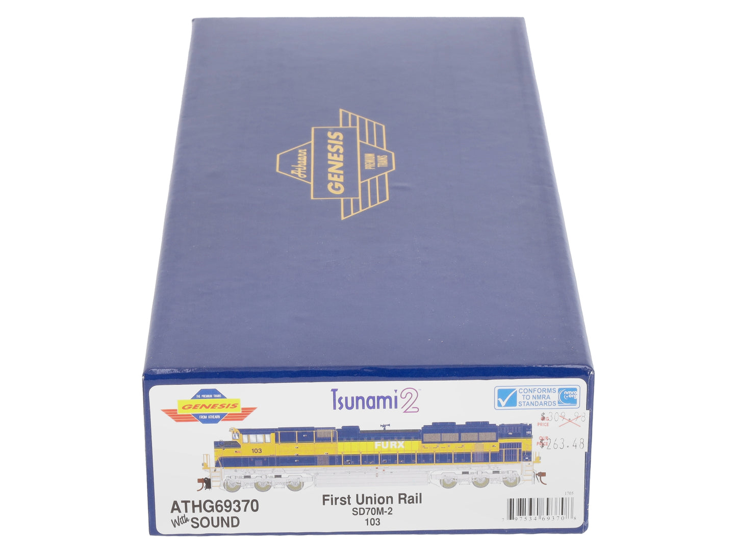 Athearn G69370 HO First Union Rail SD70M-2 Diesel Locomotive w/DCC & Sound #103