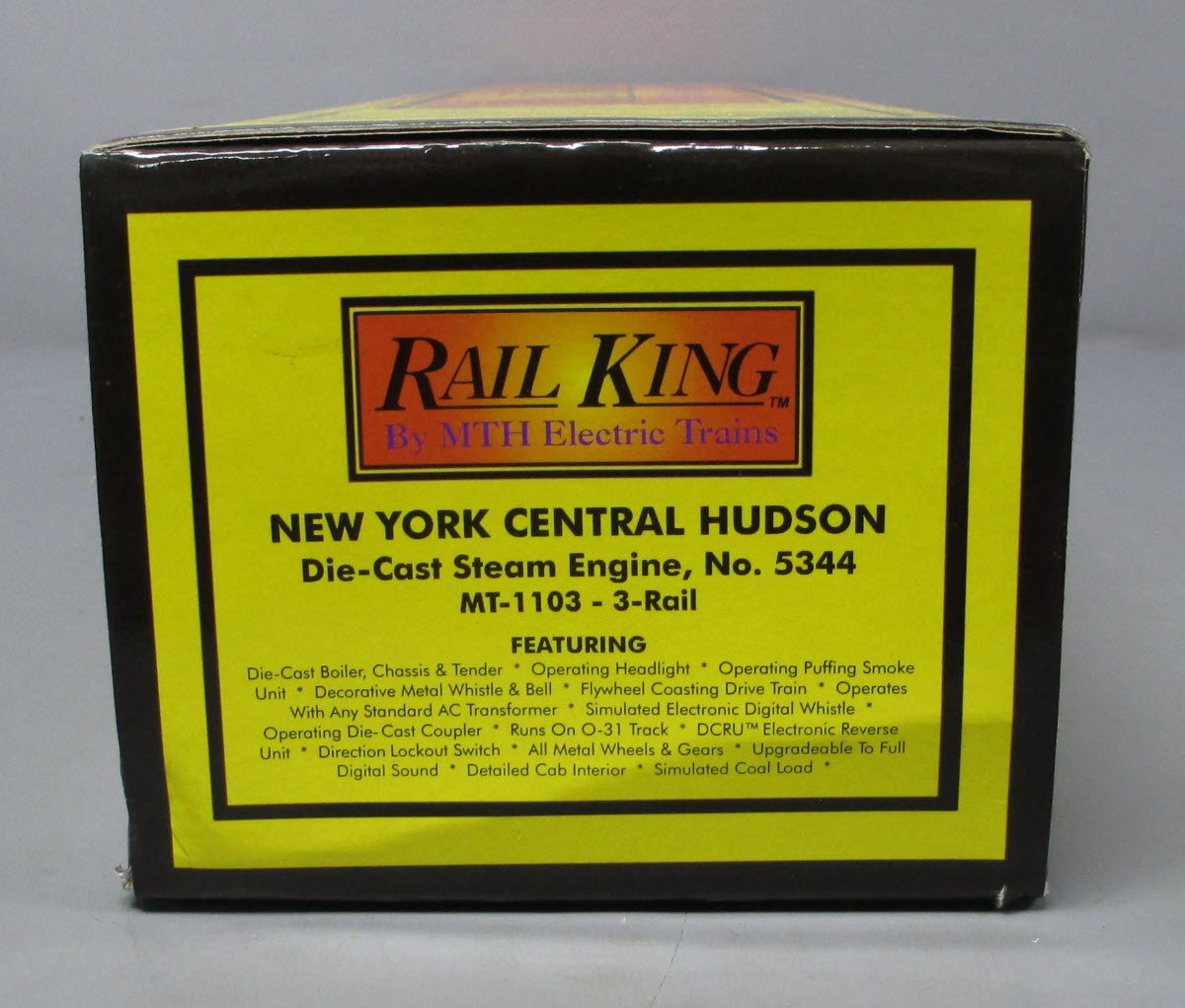 MTH 20-1103 O New York Central Hudson Die-Cast Steam Locomotive & Tender #5344 LN/Box