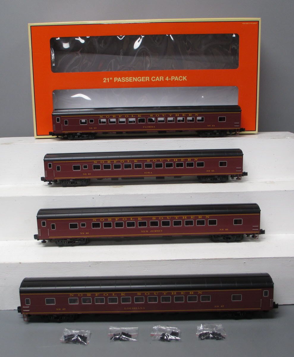 Lionel 1927200 O Gauge Norfolk Southern Excursion Coach Car 4 Pack