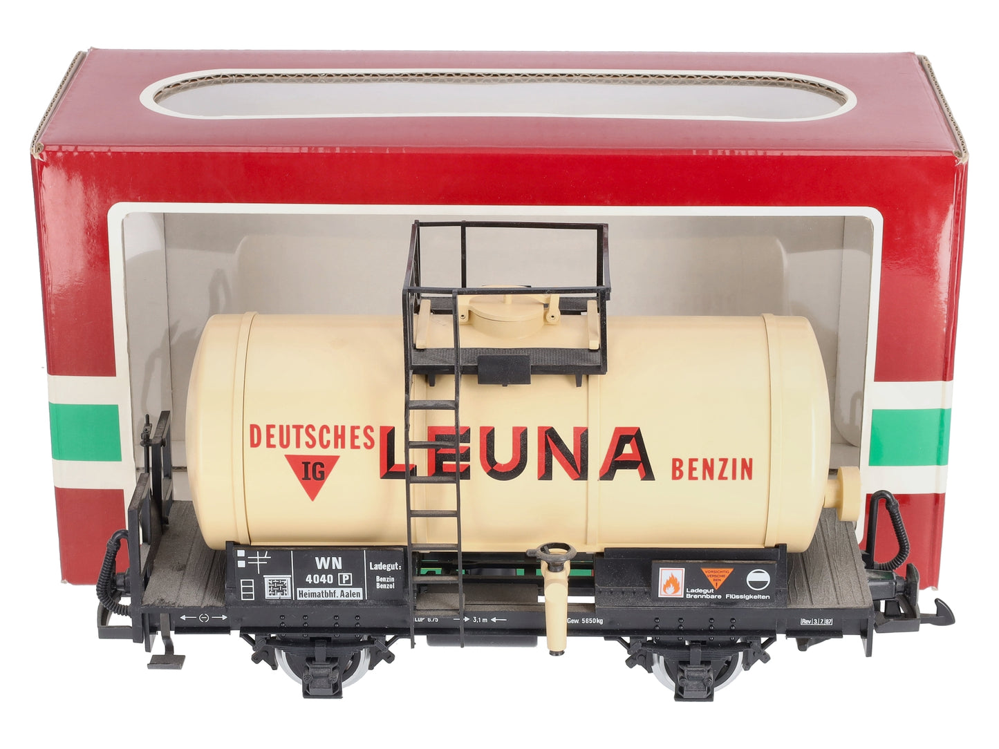 LGB 4040L G Scale Leuna Single Dome Tank Car - Metal Wheels EX/Box