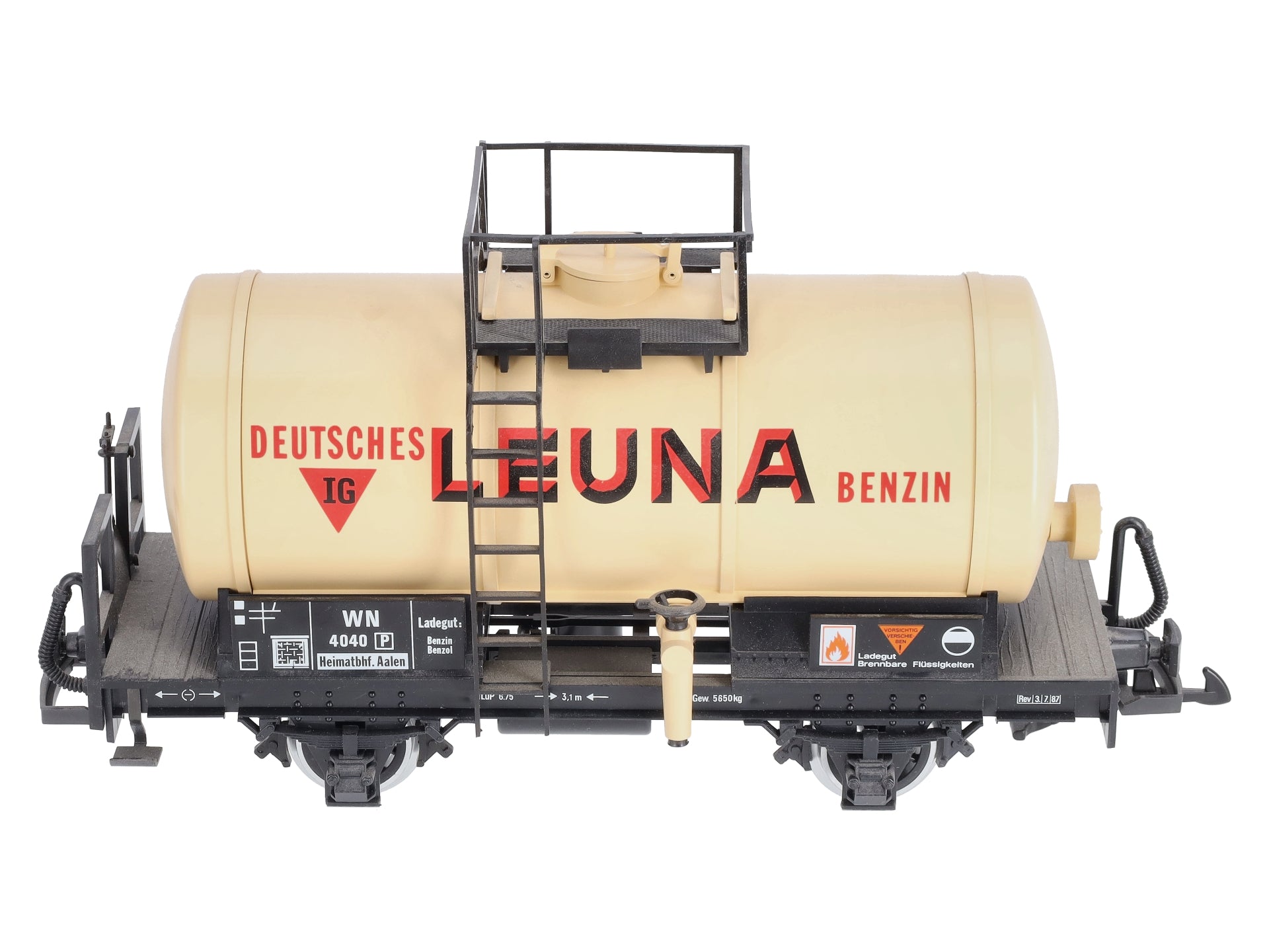 LGB 4040L G Scale Leuna Single Dome Tank Car - Metal Wheels EX/Box