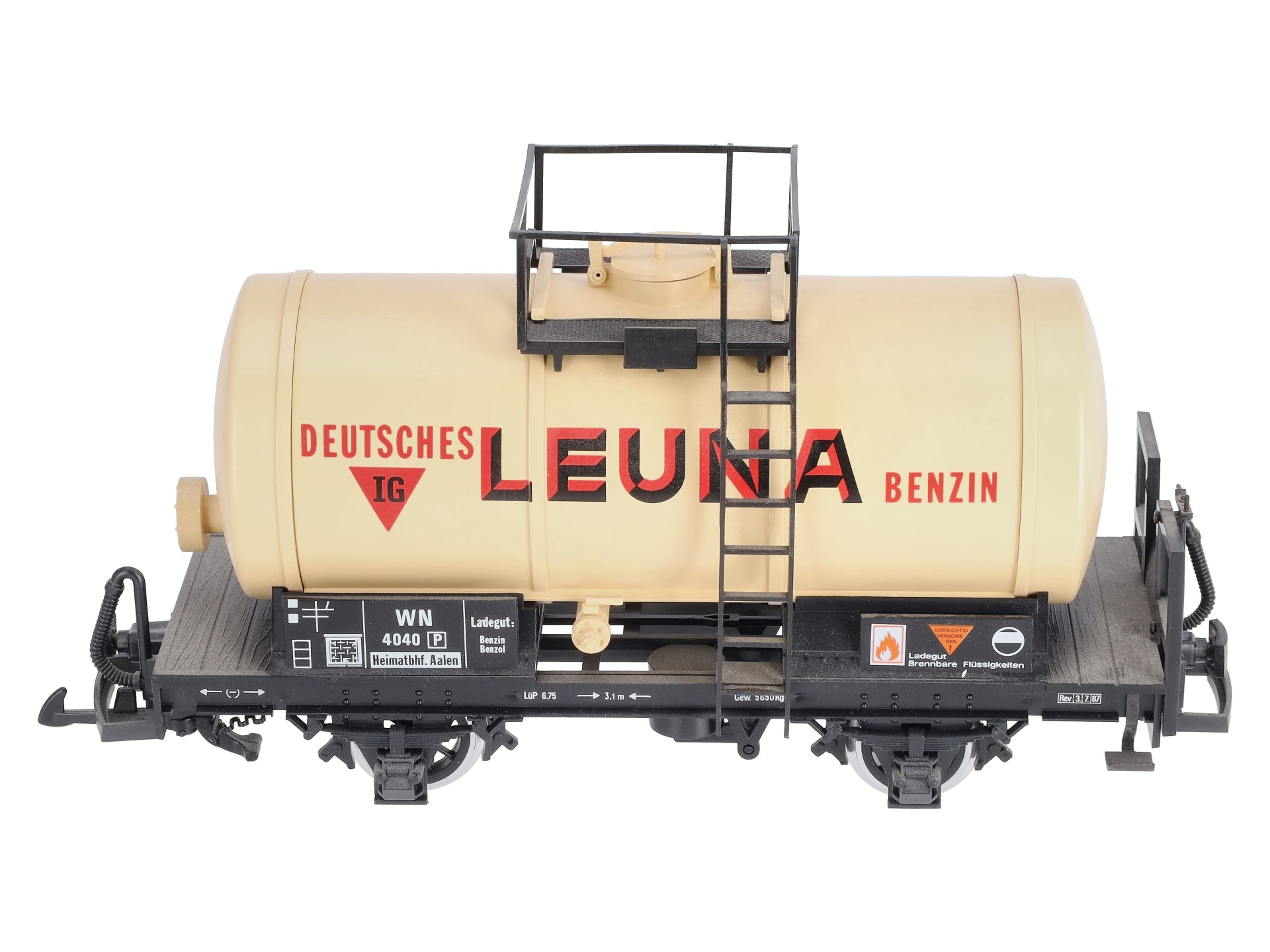 LGB 4040L G Scale Leuna Single Dome Tank Car - Metal Wheels EX/Box