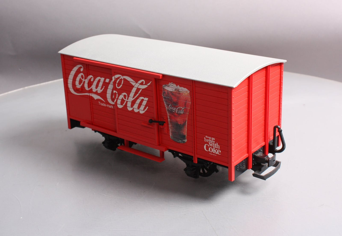 Coca-Cola 45352 G Scale Coke Brand Box Car w/Sound EX/Box