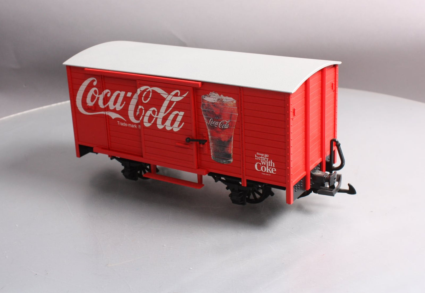 Coca-Cola 45352 G Scale Coke Brand Box Car w/Sound EX/Box