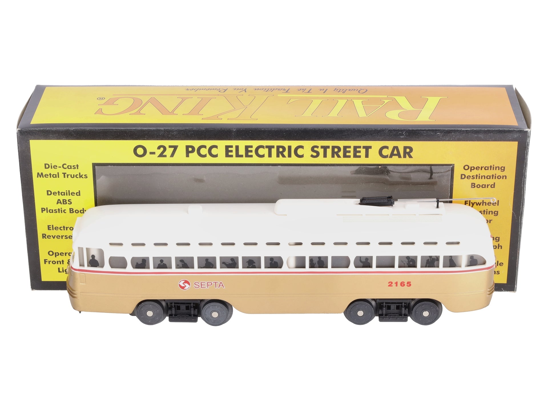 MTH 30-2503-0 O Gauge SEPTA PCC Electric Trolley Car #2165 LN/Box