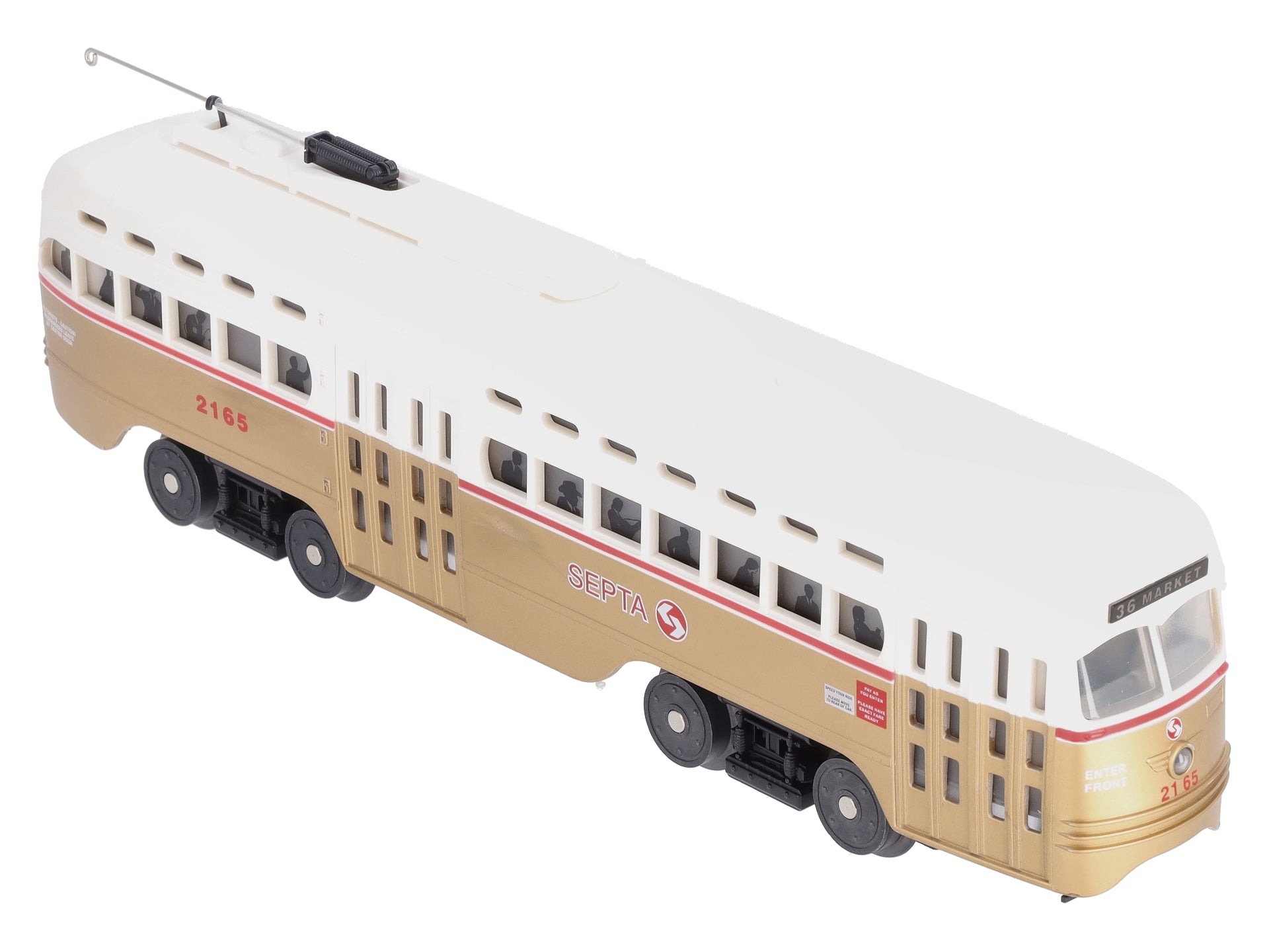 MTH 30-2503-0 O Gauge SEPTA PCC Electric Trolley Car #2165 LN/Box