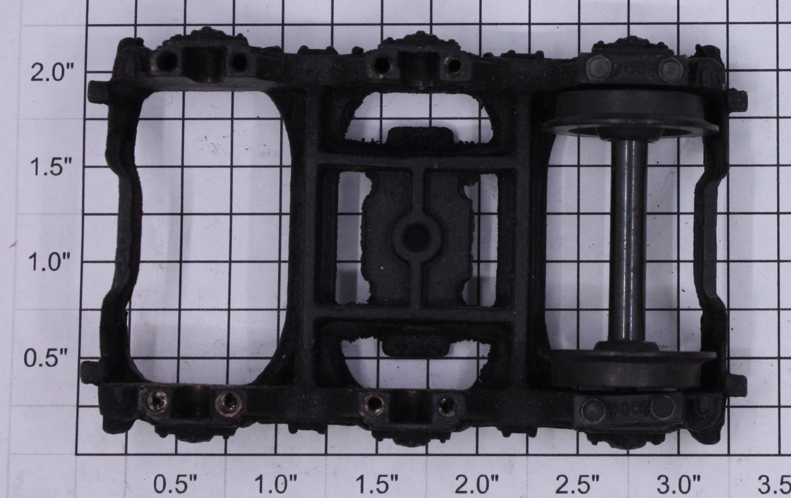 Lionel 700T-3 Black 6-Wheel Tender Truck Frame-Incomplete Missing 2 Wheel Sets