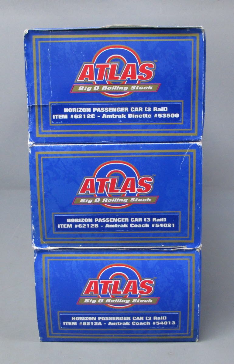Atlas 6212 O Amtrak Horizon Passenger Cars - 3-Rail (Set of 3) LN/Box