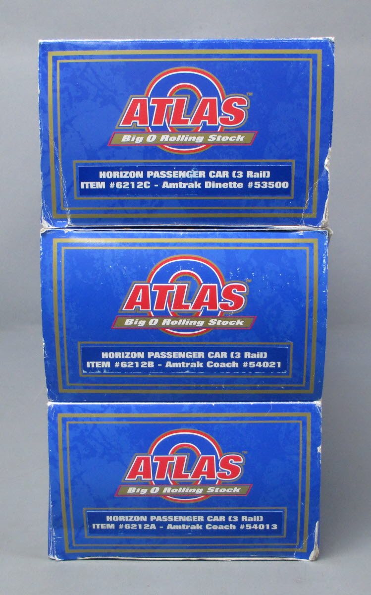 Atlas 6212 O Amtrak Horizon Passenger Cars - 3-Rail (Set of 3) LN/Box