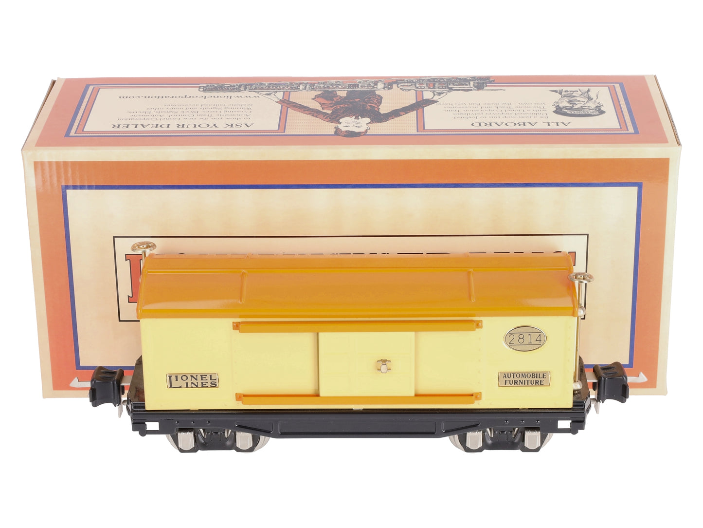 Lionel 11-70002 O Gauge Boxcar #2814 orange/brown LN/Box