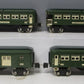 MTH 10-1024 O Gauge Tinplate 600 Series Two-Tone Green Passenger Car Set LN/Box