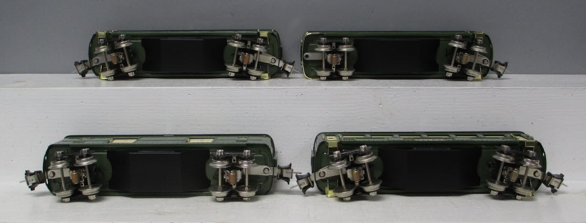 MTH 10-1024 O Gauge Tinplate 600 Series Two-Tone Green Passenger Car Set LN/Box