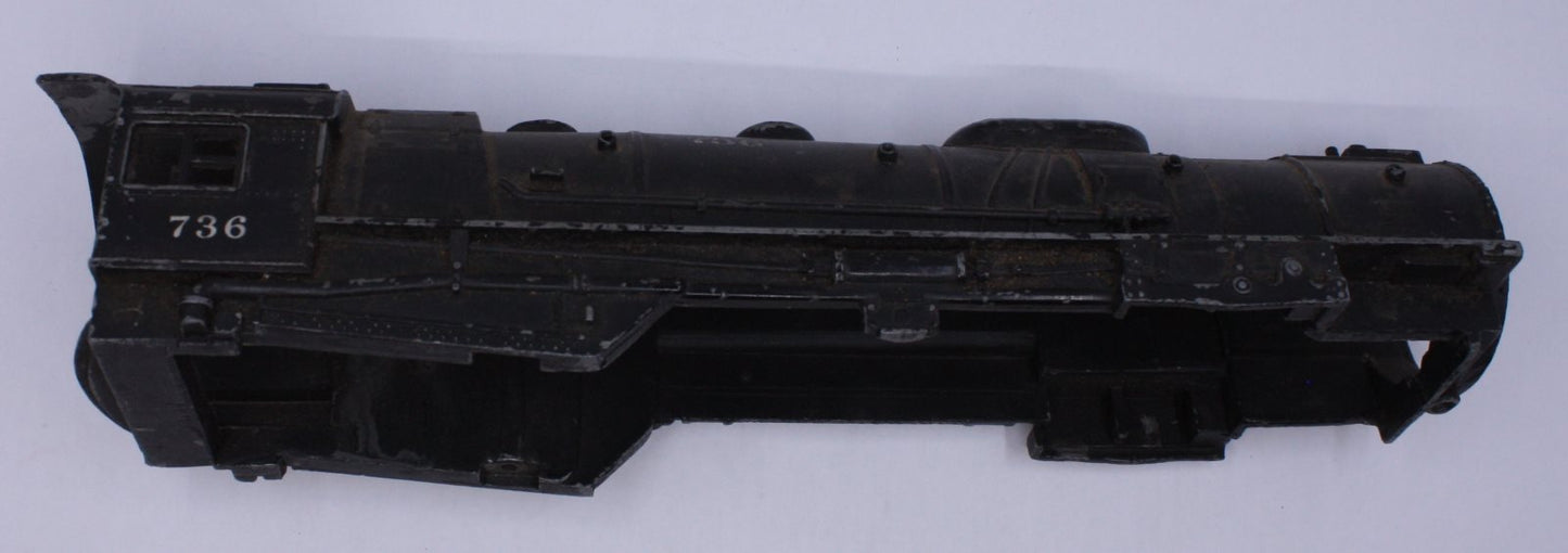 Lionel 736-23 Boiler and Cab Shell-Slightly Bent Cab Roof