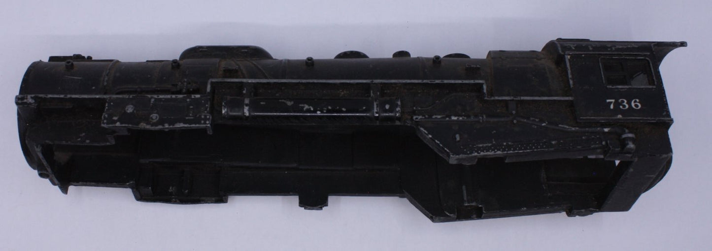 Lionel 736-23 Boiler and Cab Shell-Slightly Bent Cab Roof