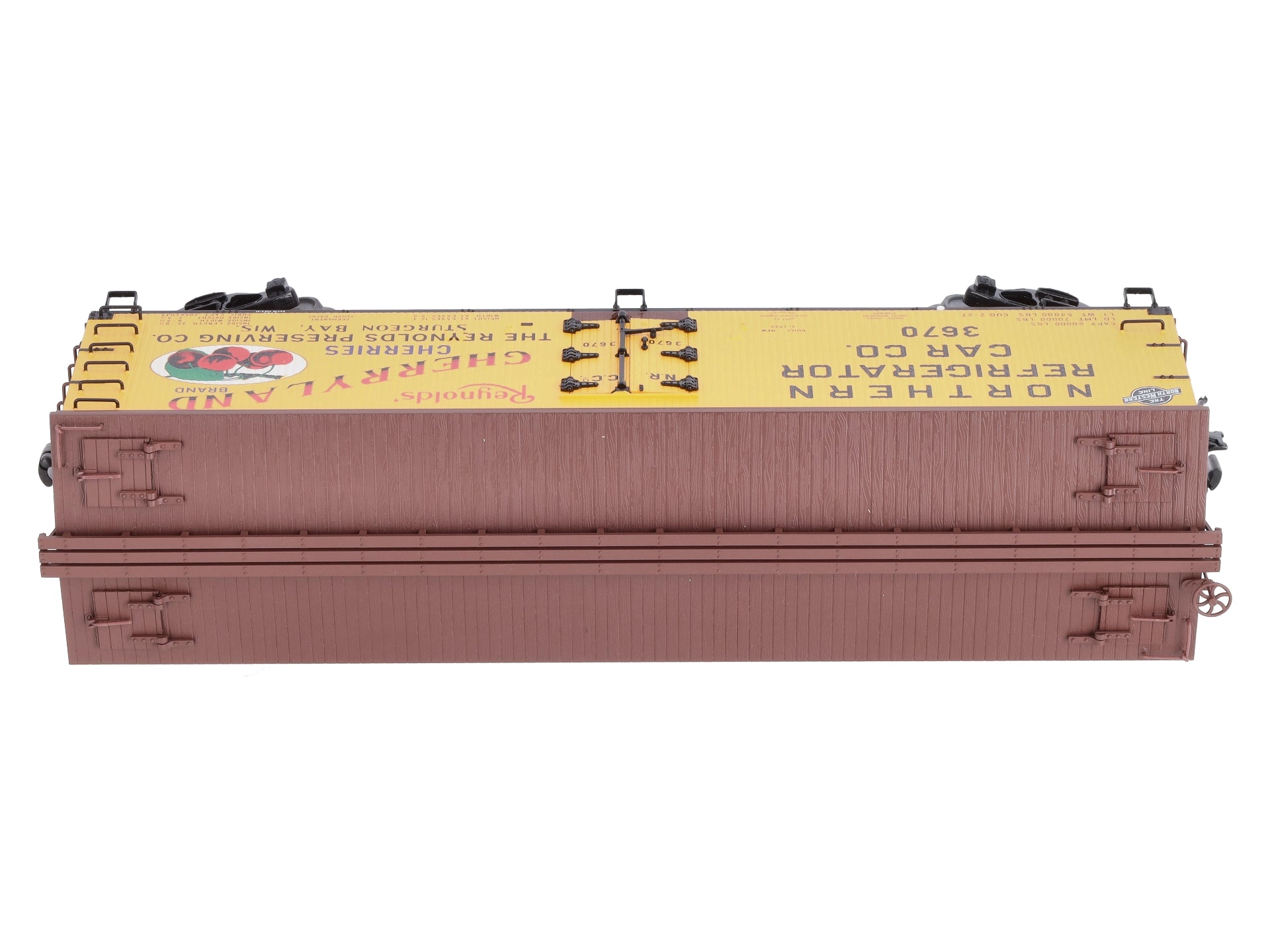 Atlas 8109-1 O Gauge Cherryland 40' Woodside Reefer Car #3670 (3 Rail) NIB