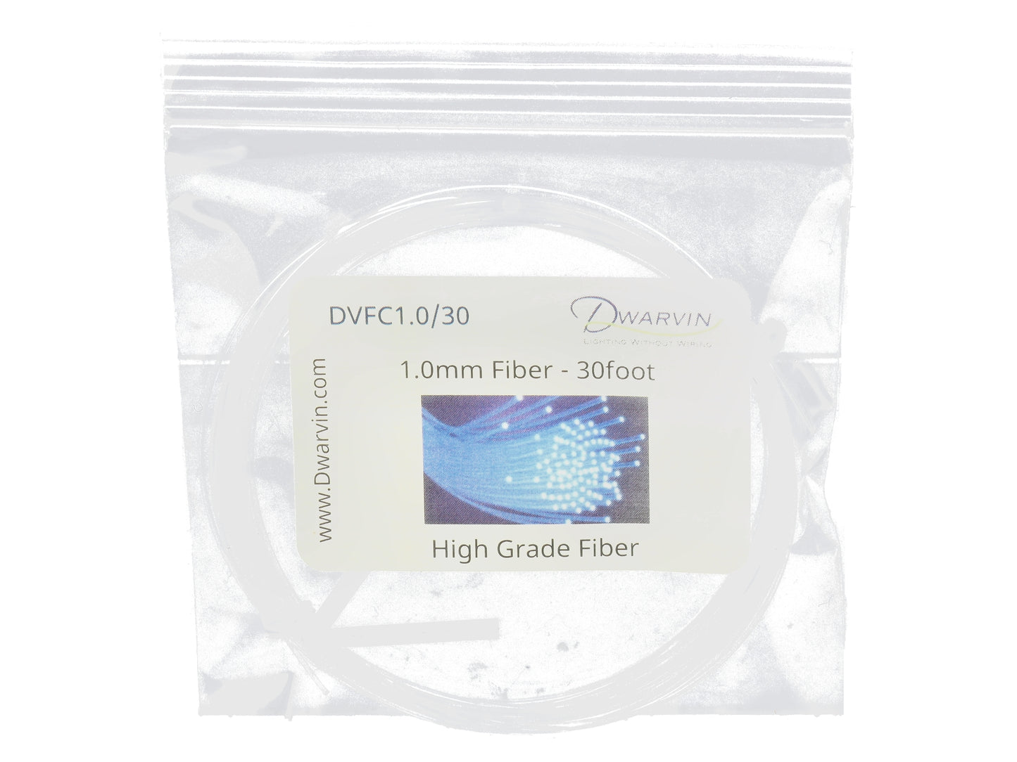 Dwarvin DVFC1.0/30 30ft, 1.0mm End Glow Fiber Optic Cable