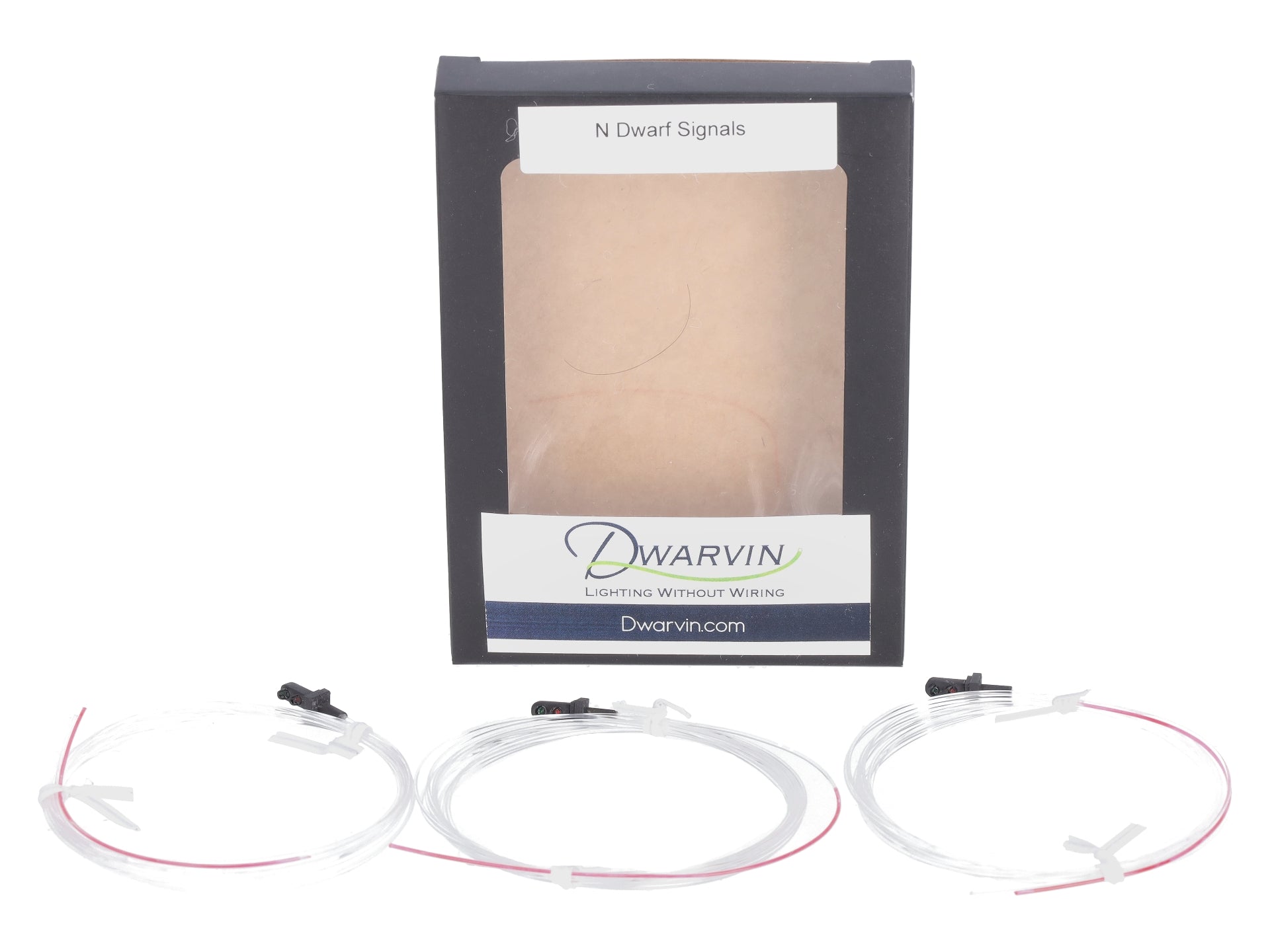 Dwarvin DVFLBS201-3 N Fiber-Lit 2-Color Dwarf Signal - Black