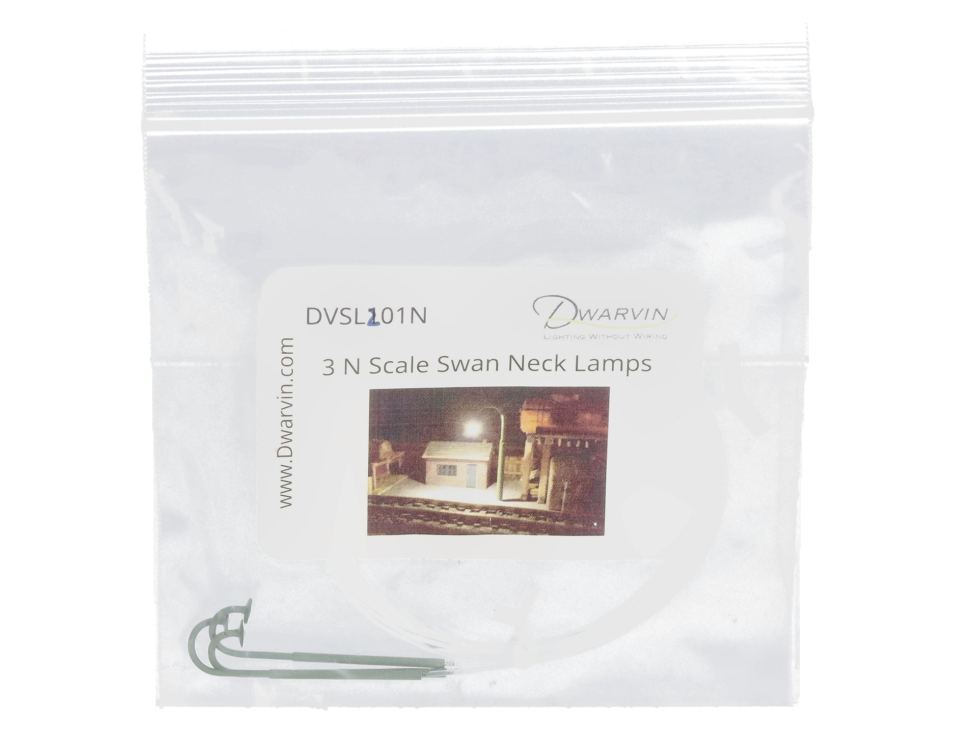Dwarvin DVSL201 N Fiber-Lit Swan / Goose Neck Lamps (Pack of 3)