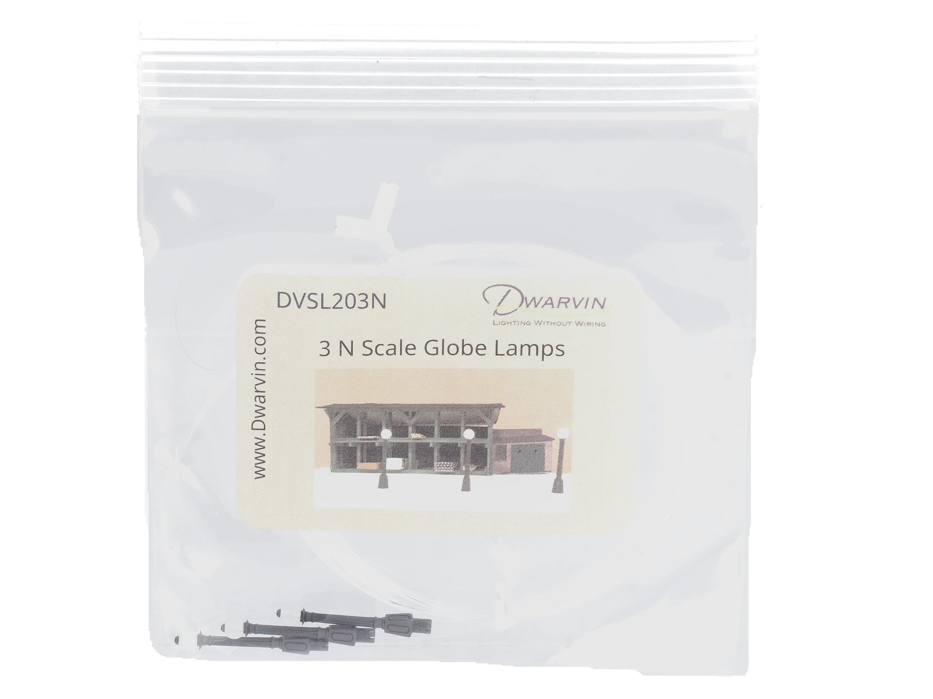 Dwarvin DVSL203 N Fiber-Lit Globe Lamps (Pack of 3)