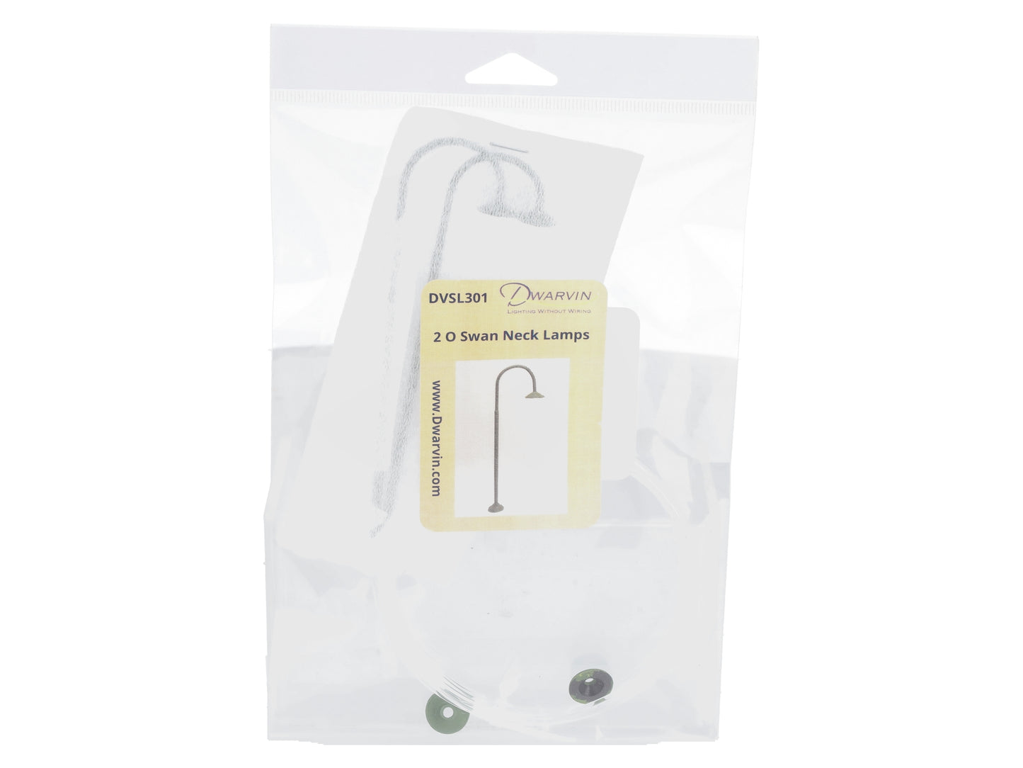 Dwarvin DVSL301 O Fiber-Lit Swan / Gooseneck Lamps (Pack of 2)