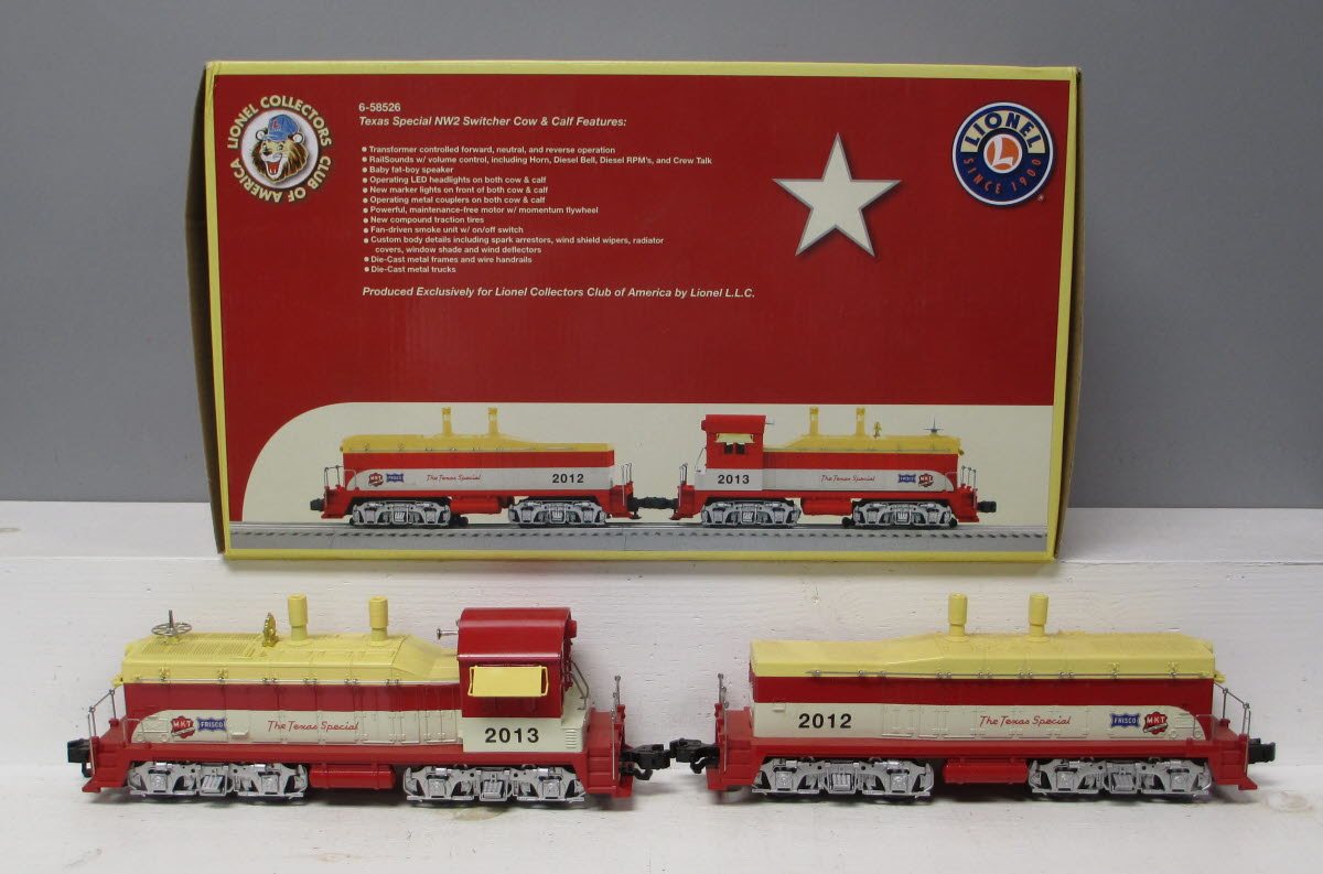 Lionel 6-58526 O MLR LCCA Texas Special NW2 Cow & Calf Set LN/Box