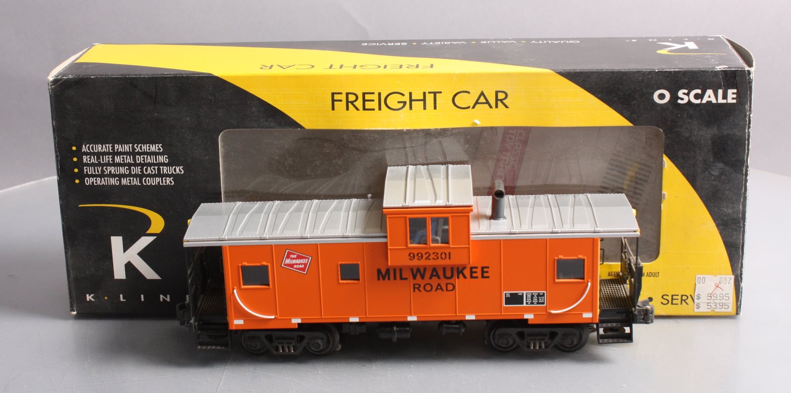 K-Line K618-1371 O Milwaukee Road Modern Illuminated Caboose NIB