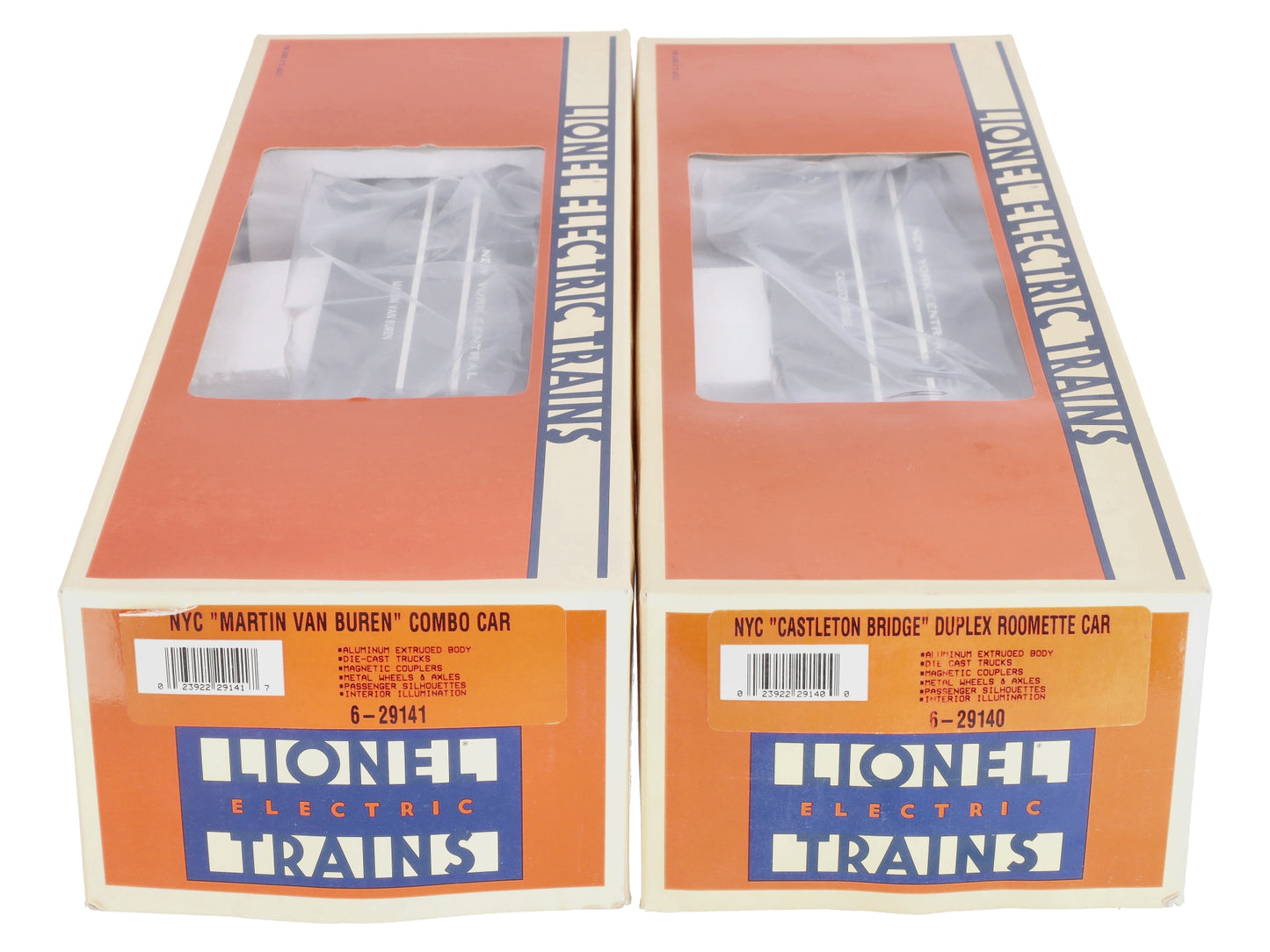 Lionel 6-21780 O Gauge New York Central Aluminum Passenger Car (Set of 2) LN/Box