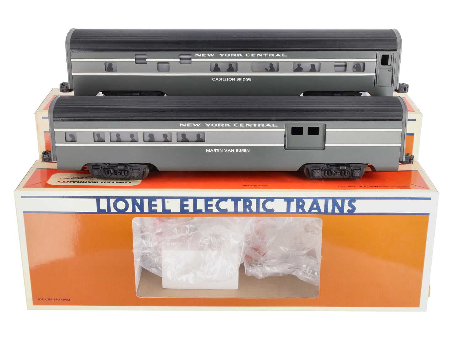 Lionel 6-21780 O Gauge New York Central Aluminum Passenger Car (Set of 2) LN/Box