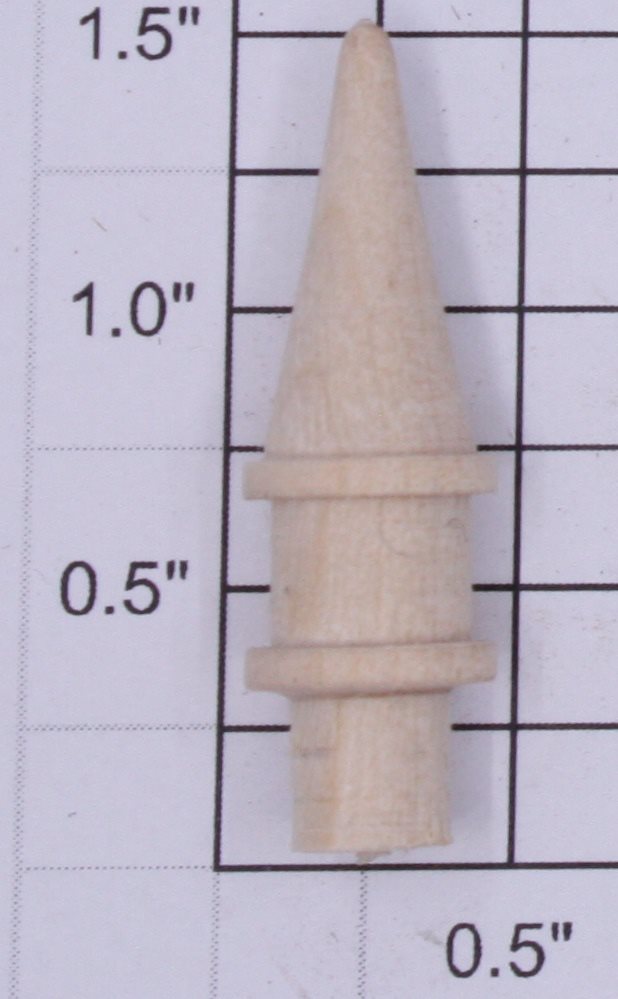 Lionel 89-14 Unpainted Wood Flag Pole Top Finial