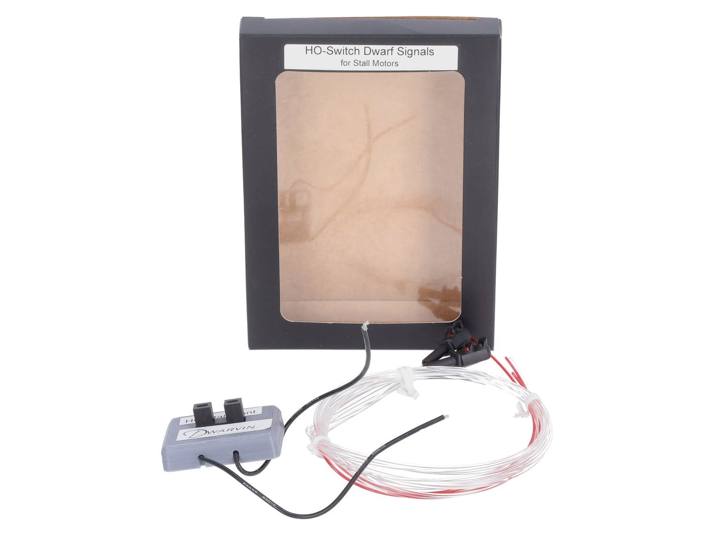 Dwarvin DVTSSS101 HO Turnout Signal Stall Motor with 3 Dwarf Signals - Black