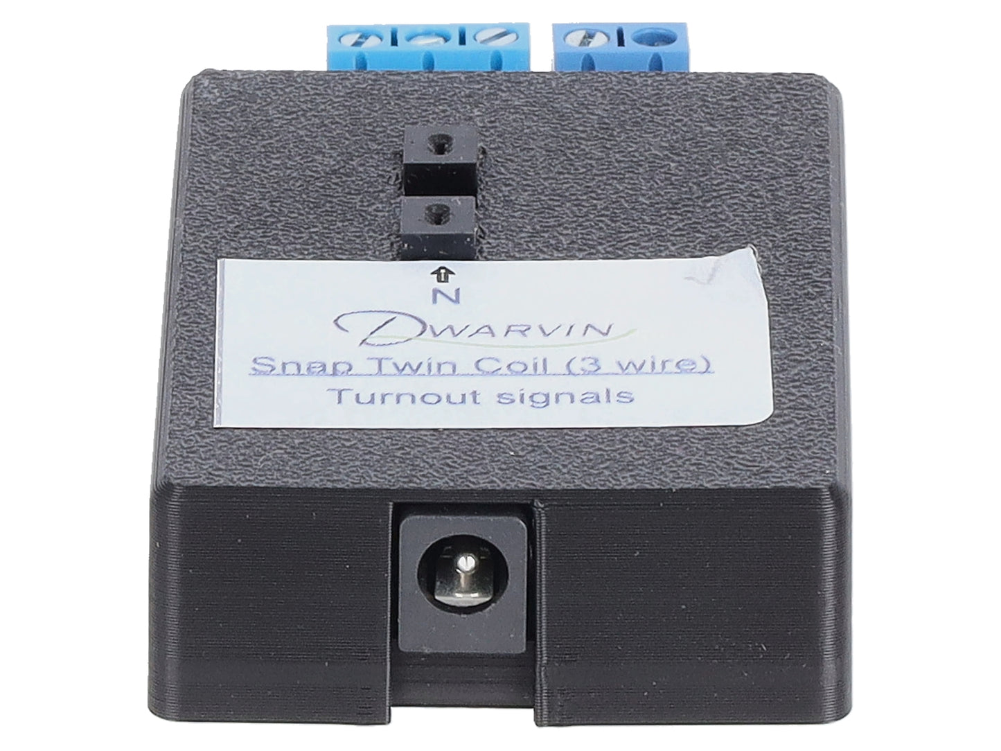 Dwarvin DVTSTC3-2 N Turnout Twin Coil 3 Wire 3 Dwarf Signals w/Pwr Supply -Black
