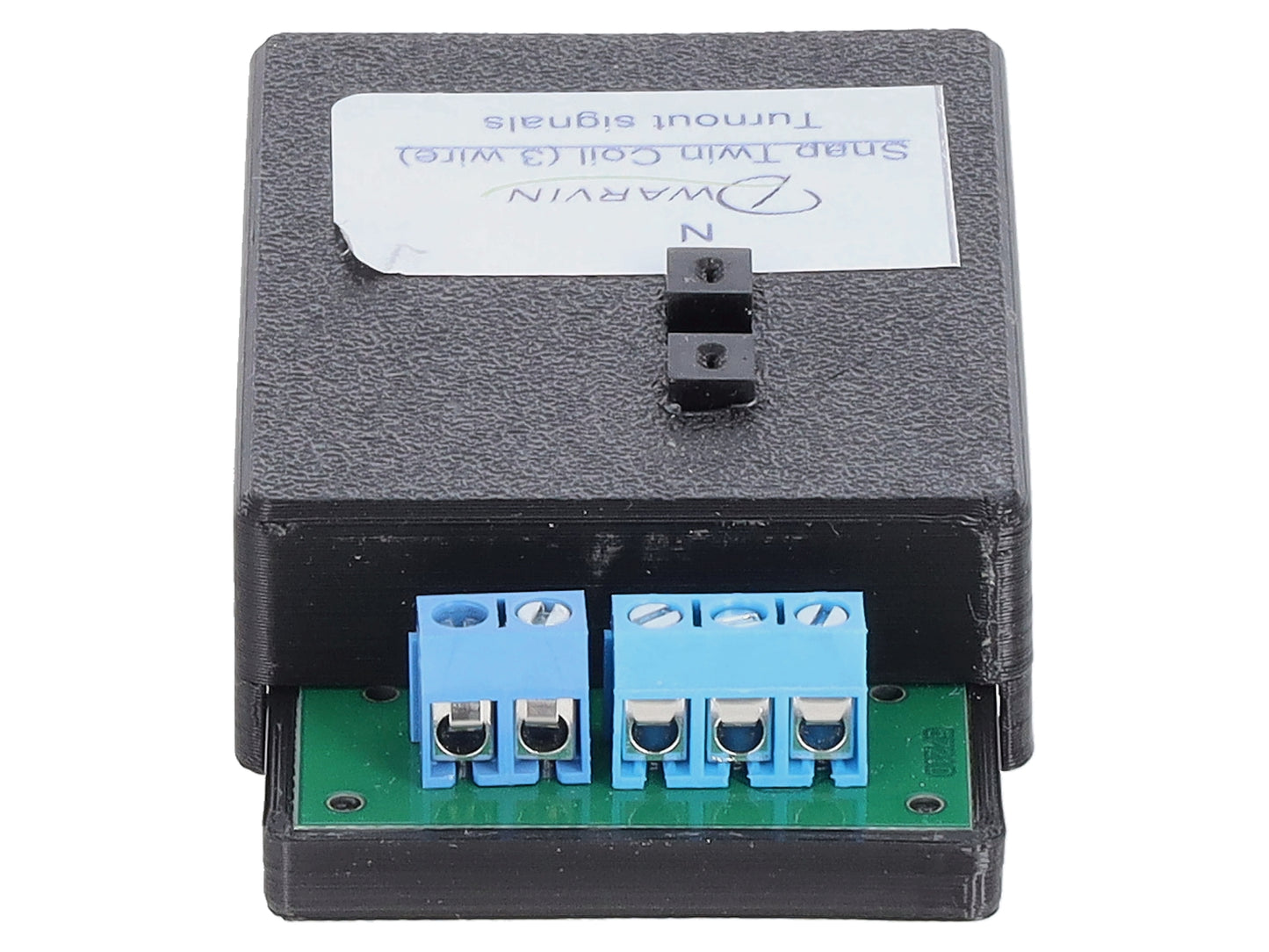 Dwarvin DVTSTC3-2 N Turnout Twin Coil 3 Wire 3 Dwarf Signals w/Pwr Supply -Black