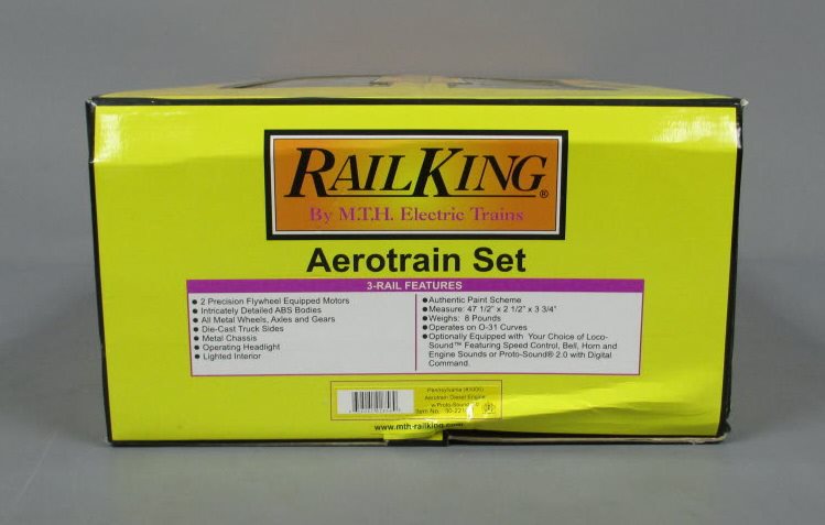 MTH 30-2210-1 O Pennsylvania Aerotrain Diesel Passenger Train Set with PS 2.0 NIB