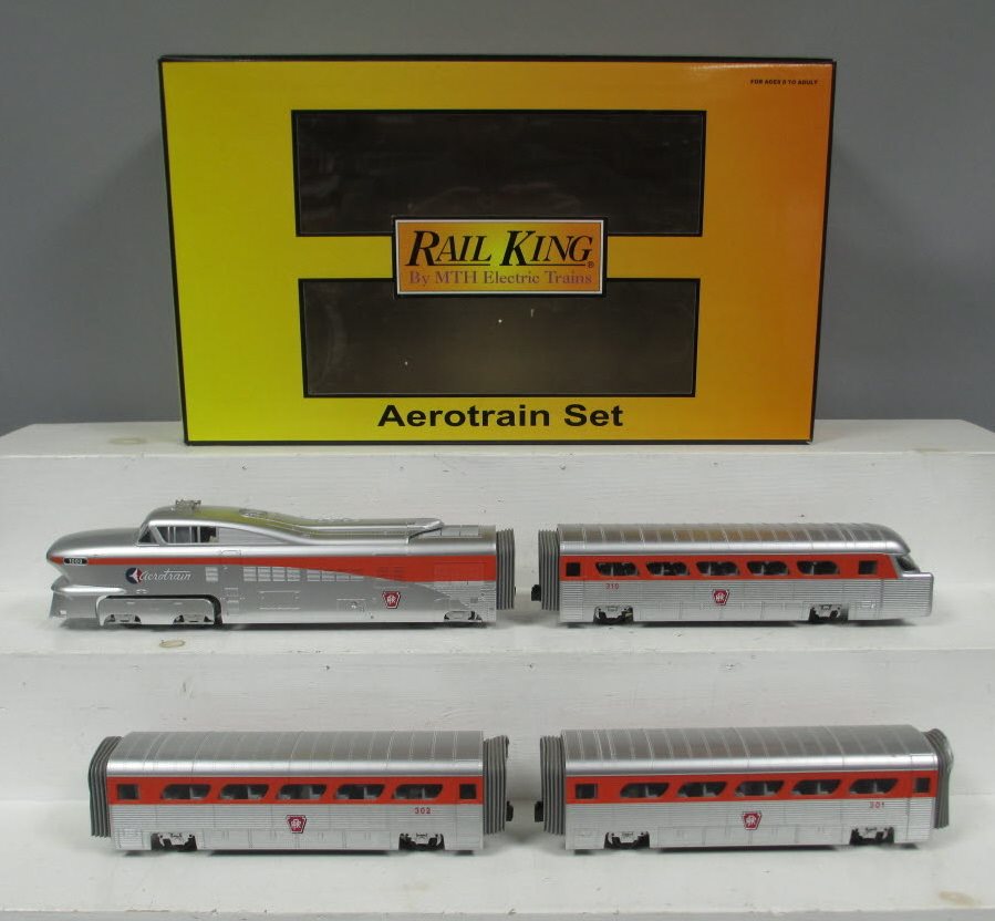 MTH 30-2210-1 O Pennsylvania Aerotrain Diesel Passenger Train Set with PS 2.0 NIB