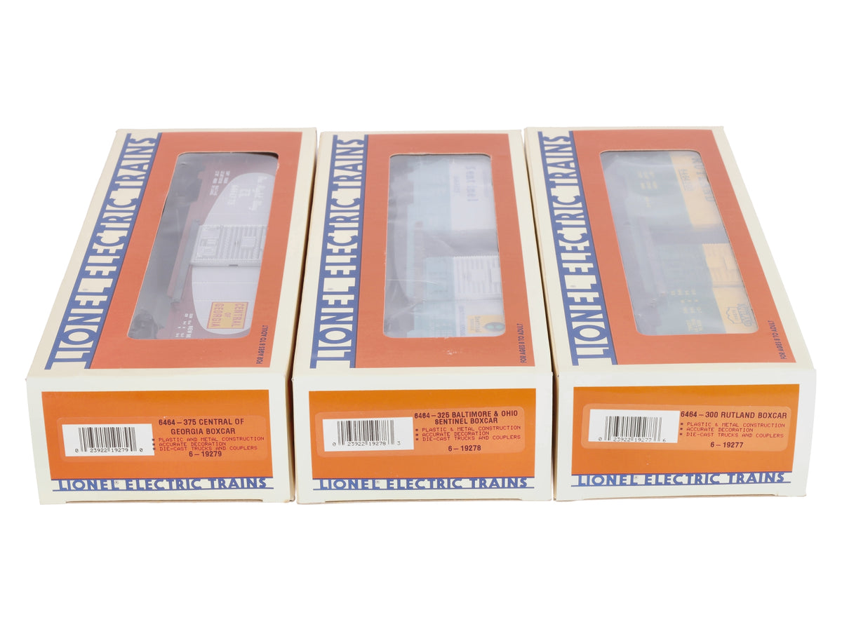 Lionel 6-19276 O Gauge 6464 Boxcar Series V (Set of 3) LN/Box