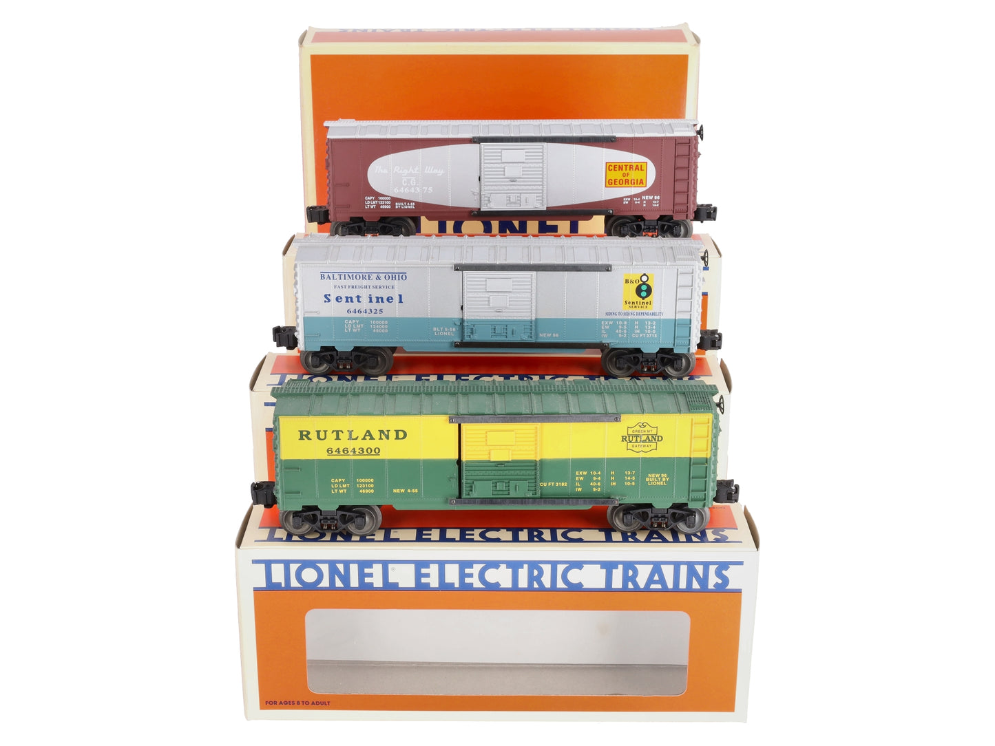 Lionel 6-19276 O Gauge 6464 Boxcar Series V (Set of 3) EX/Box