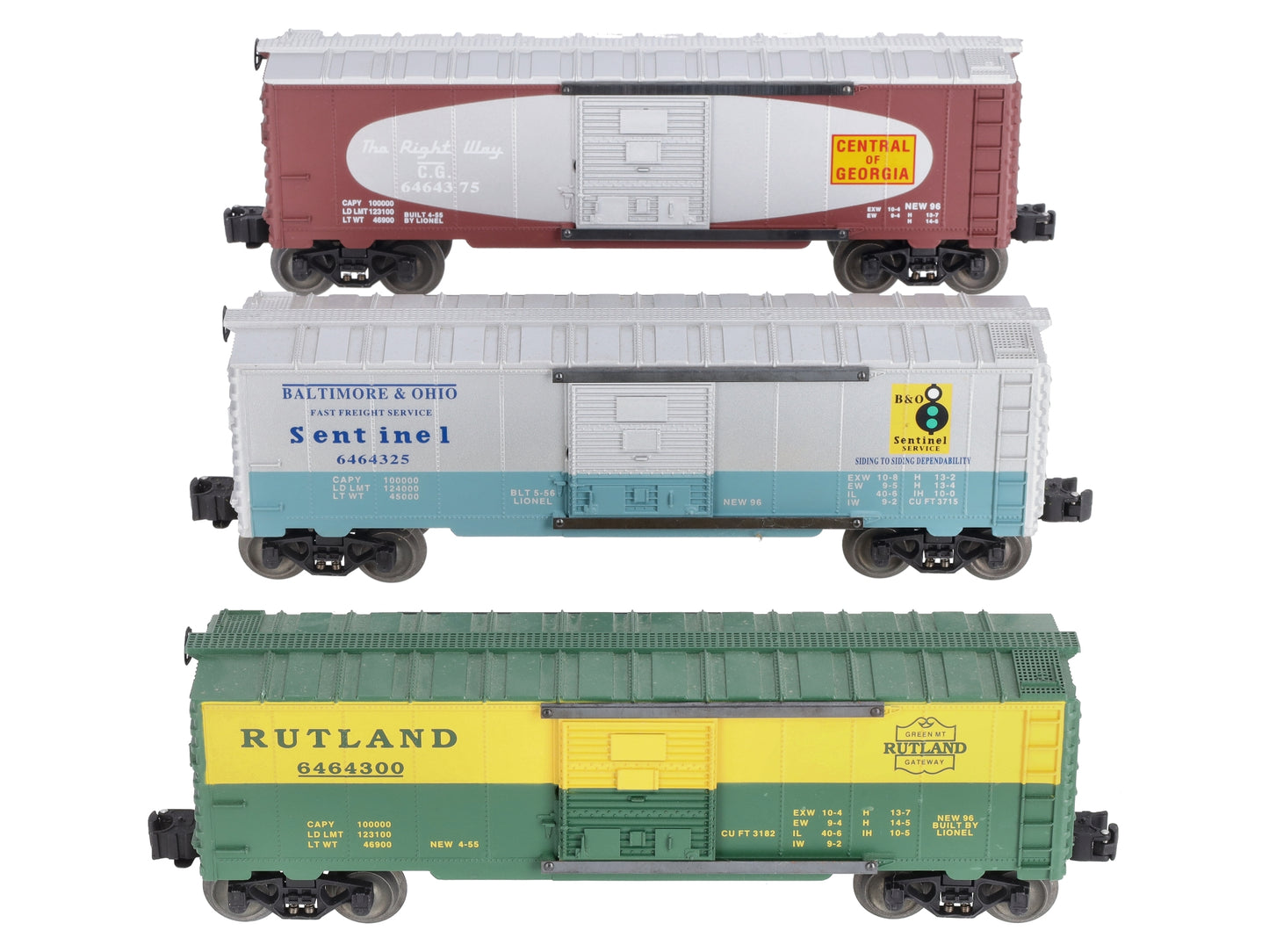 Lionel 6-19276 O Gauge 6464 Boxcar Series V (Set of 3) NIB
