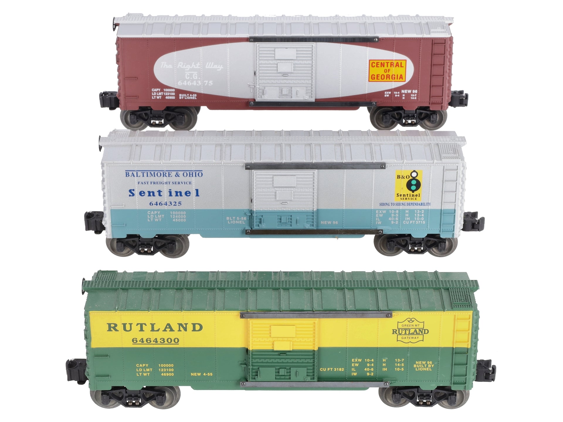 Lionel 6-19276 O Gauge 6464 Boxcar Series V (Set of 3) EX/Box