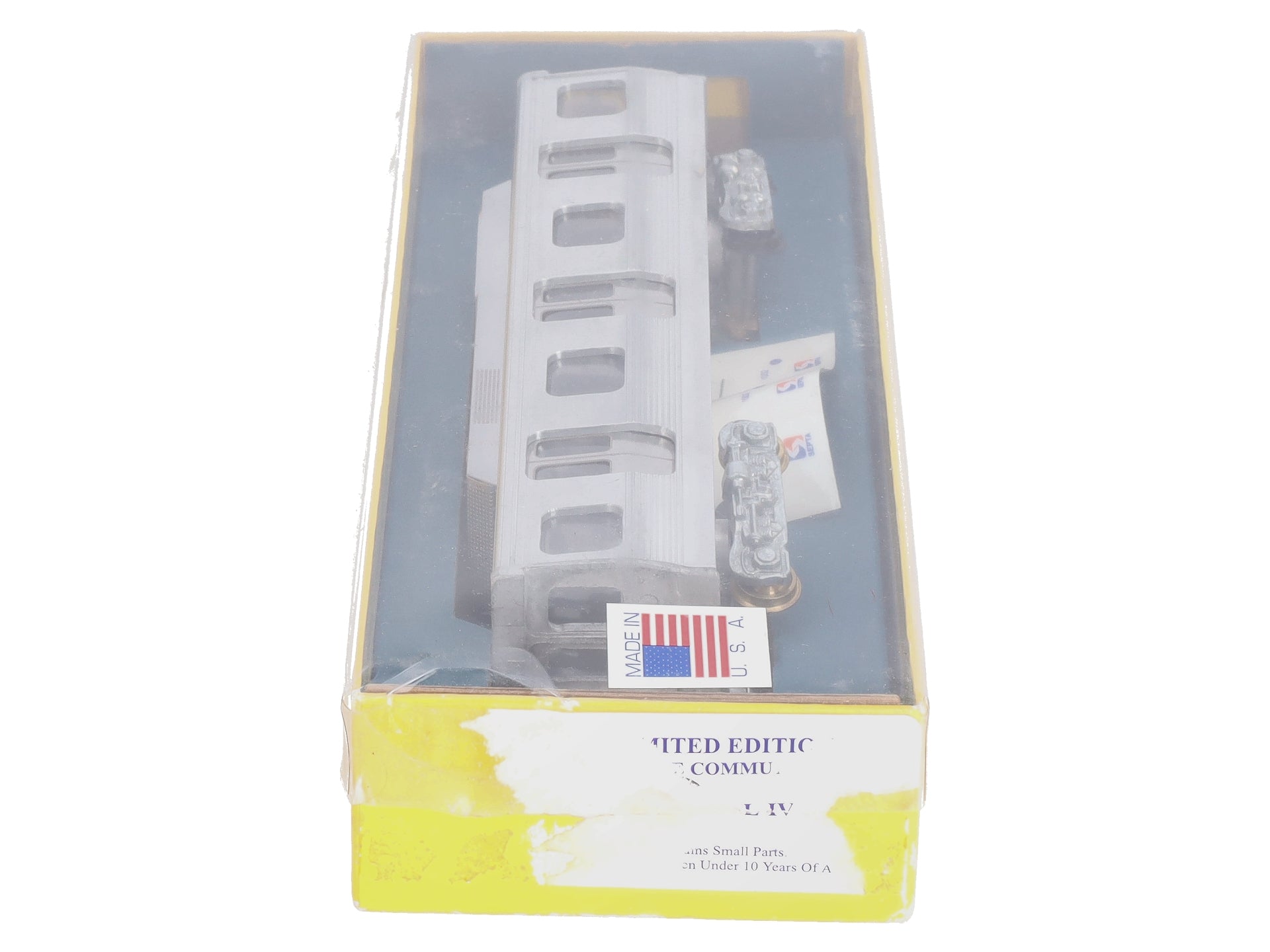 Septa HO Scale Limited Edition Nickel-Plated Brass M-4 Commuter Car EX/Box