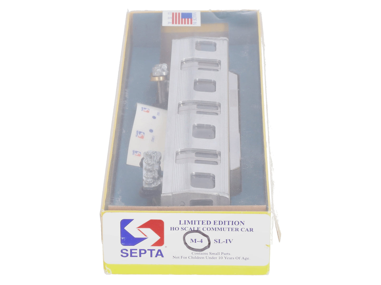 Septa HO Scale Limited Edition Nickel-Plated Brass M-4 Commuter Car EX/Box