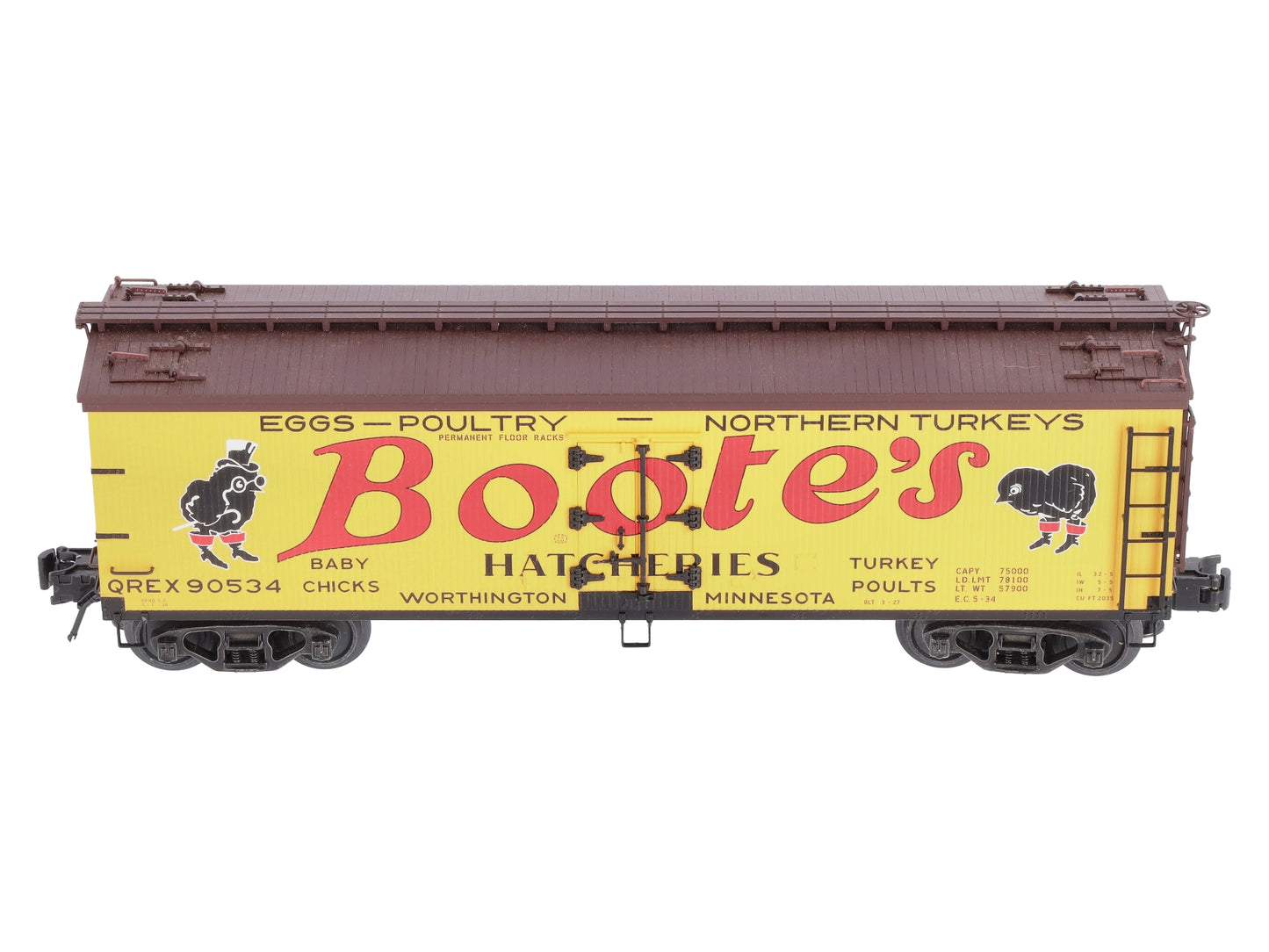 Atlas 6732-1 O Boote's Hatcheries Refrigerator Car #90534 - 3-Rail LN/Box