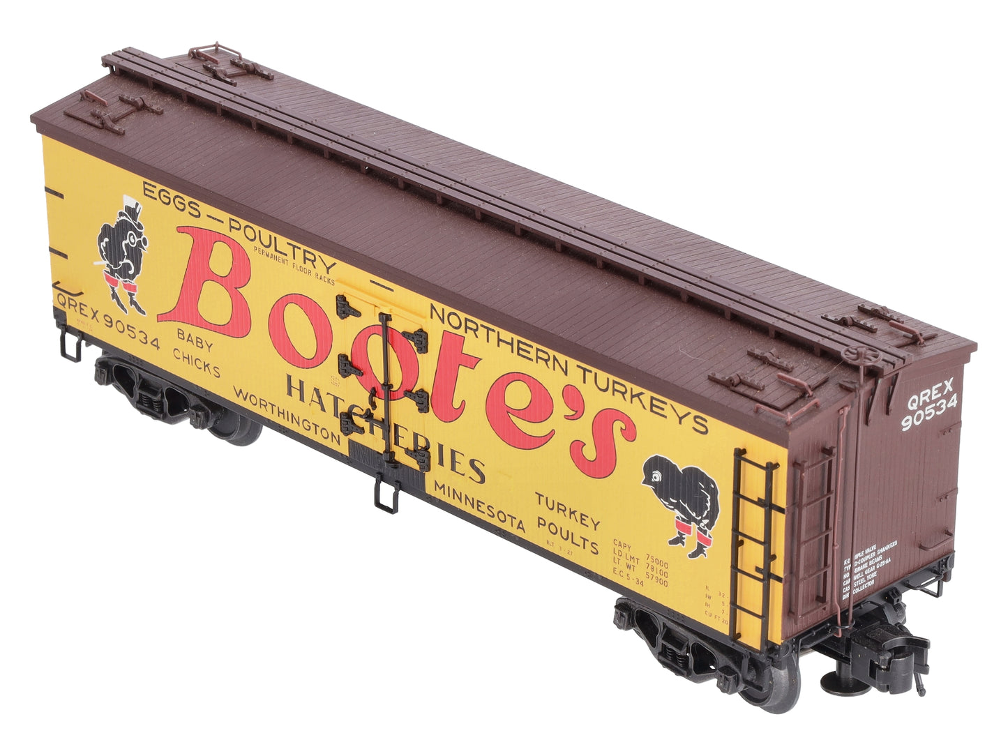 Atlas 6732-1 O Boote's Hatcheries Refrigerator Car #90534 - 3-Rail LN/Box
