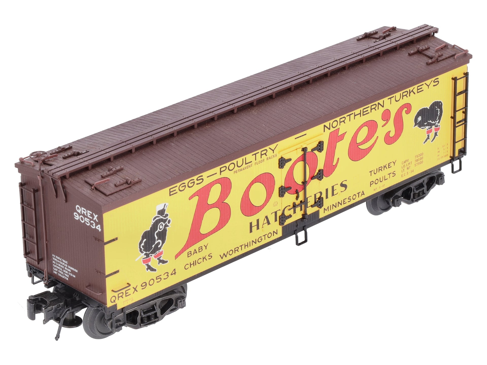 Atlas 6732-1 O Boote's Hatcheries Refrigerator Car #90534 - 3-Rail LN/Box