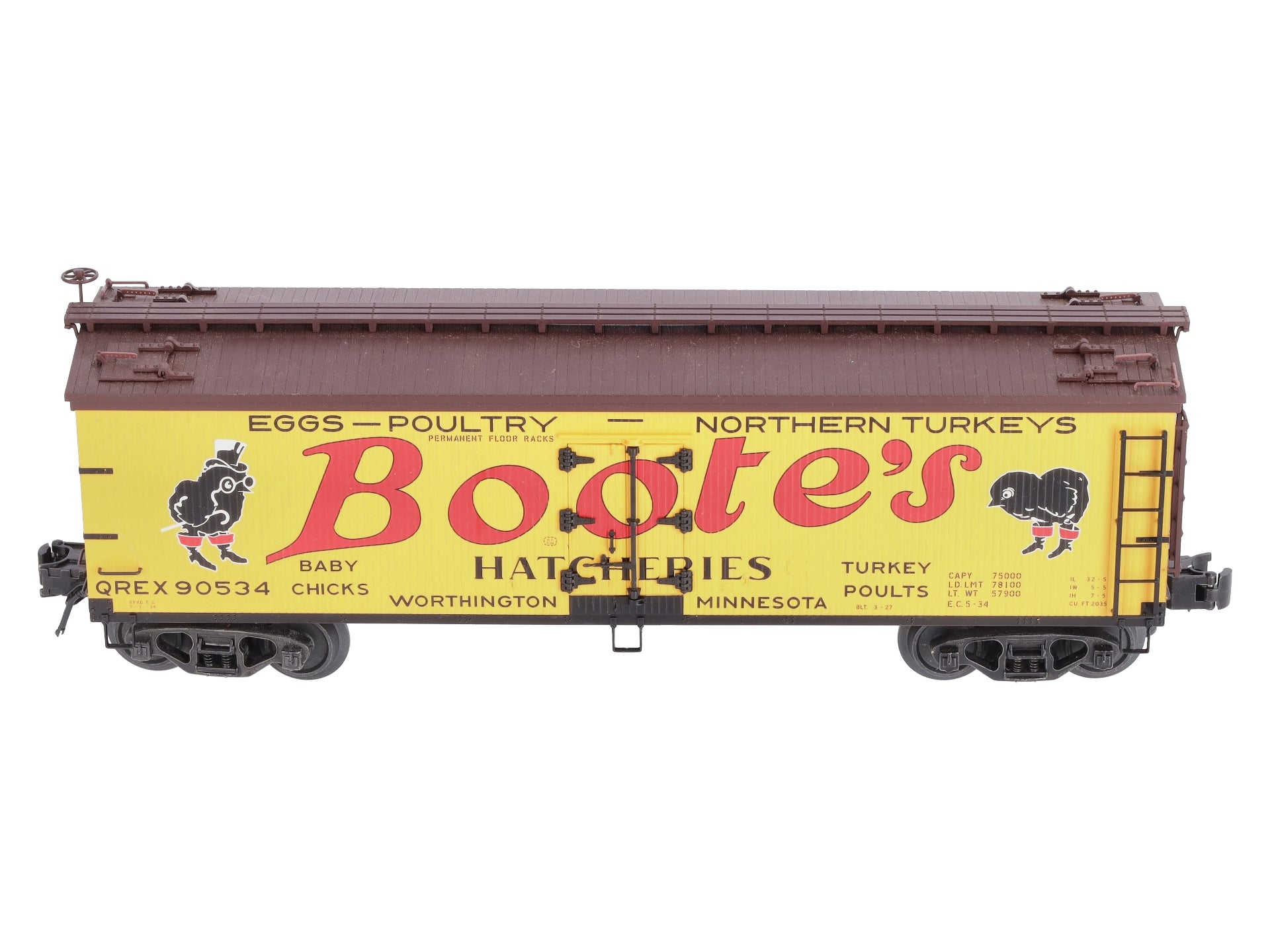 Atlas 6732-1 O Boote's Hatcheries Refrigerator Car #90534 - 3-Rail LN/Box