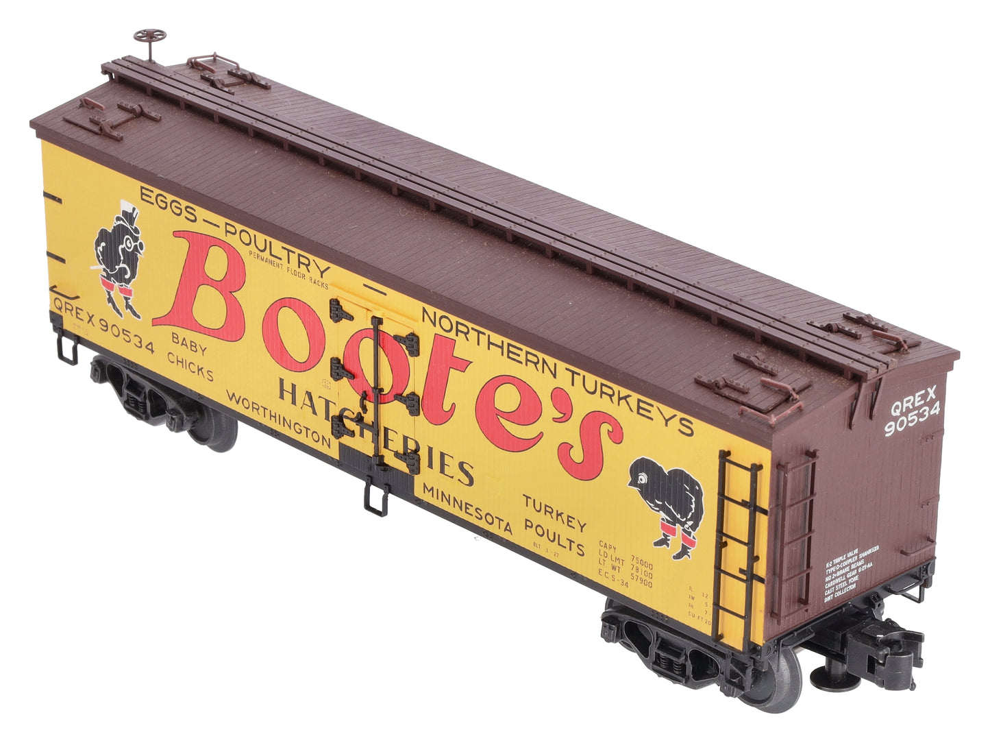Atlas 6732-1 O Boote's Hatcheries Refrigerator Car #90534 - 3-Rail LN/Box